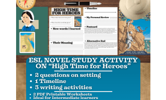 ESL Novel Study Worksheets - High Time for Heroes - Magic Tree House