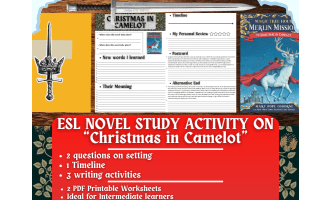 ESL Novel Study Worksheets on Christmas in Camelot - Magic Tree House