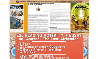 ESL Reading Comprehension + Essay - Avatar: The Last Airbender
