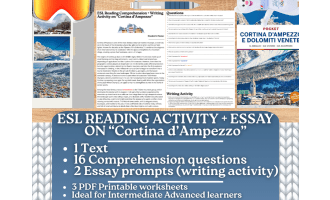 ESL Reading Comprehension + Essay - Cortina d'Ampezzo - Winter