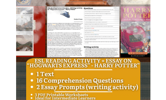 ESL Reading Comprehension + Essay - Hogwarts Express - Harry Potter