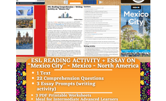 ESL Reading Comprehension + Essay - Mexico City - North America