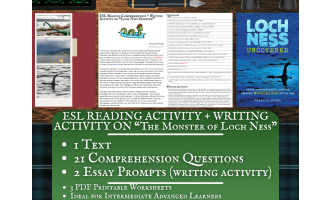 ESL Reading Comprehension + Essay - Monster of Loch Ness - Scotland