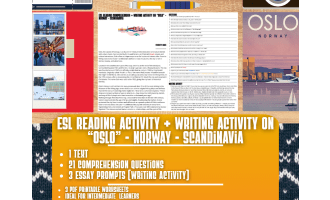 ESL Reading Comprehension + Essay - Oslo - Norway - Scandinavia