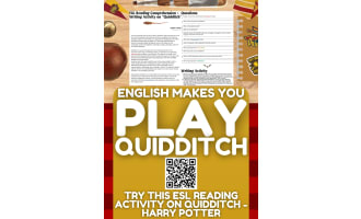 ESL Reading Comprehension + Essay - Quidditch - Harry Potter