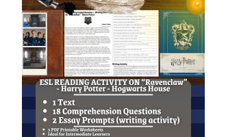 ESL Reading Comprehension + Essay - Ravenclaw - Harry Potter