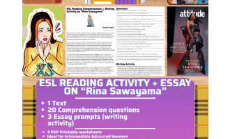 ESL Reading Comprehension + Essay - Rina Sawayama