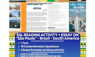 ESL Reading Comprehension + Essay - São Paulo - Brazil - South America