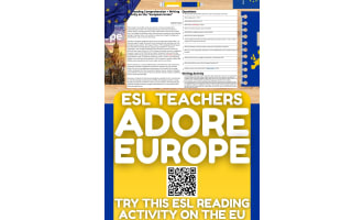 ESL Reading Comprehension + Essay Worksheet on the  European Union