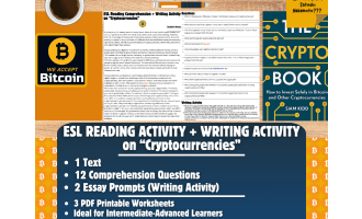ESL Reading Comprehension + Essay Worksheets - Cryptocurrencies