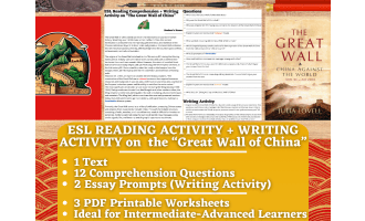 ESL Reading Comprehension + Essay Worksheets - The Great Wall of China