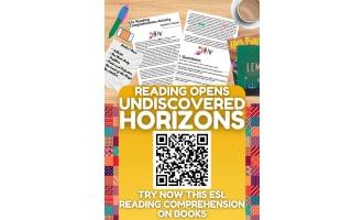 ESL Reading Comprehension Worksheet - EFL Activity on Books