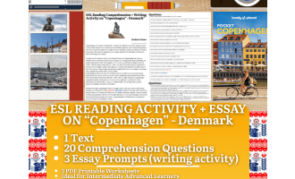 ESL Reading Comprehension + Writing Activity - Copenhagen - Denmark
