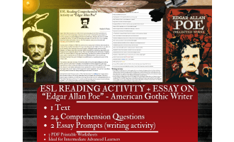 ESL Reading Comprehension + Writing Activity - Edgar Allan Poe