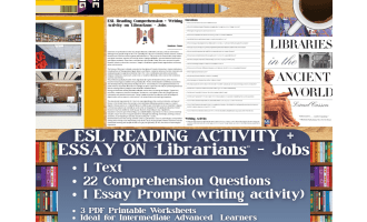 ESL Reading Comprehension + Writing Activity - Librarians - Jobs