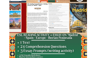 ESL Reading Comprehension + Writing Activity - Madrid - Spain