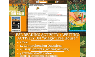 ESL Reading Comprehension + Writing Activity - Magic Tree House