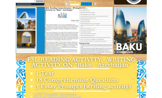 ESL Reading Comprehension + Writing Activity on "Baku" - Azerbaijan