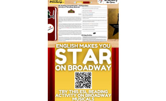 ESL Reading Comprehension + Writing Activity on Broadway Musicals