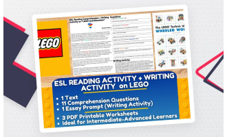 LEGO Reading Comprehension – ESL Writing Activity