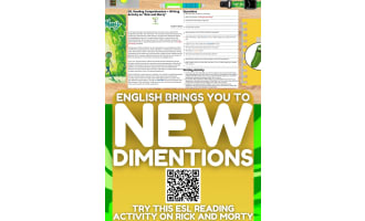 ESL Reading Comprehension + Writing Activity on Rick and Morty