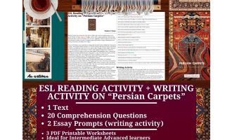ESL Reading Comprehension + Writing Activity - Persian Carpets