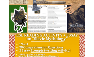 ESL Reading Comprehension + Writing Activity - Slavic Mythology