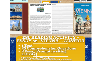 ESL Reading Comprehension + Writing Activity - Vienna - Austria