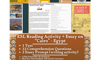 ESL Reading Comprehension + Writing Activity Worksheet - Cairo - Egypt