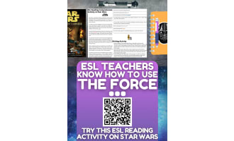 ESL Reading Comprehension + Writing Activity Worksheet on Star Wars