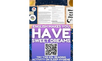 ESL Reading Comprehension + Writing Activity Worksheet - Sleep Hygiene