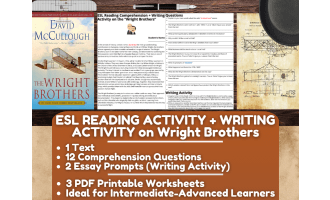 ESL Reading Comprehension + Writing Activity - Wright Brothers