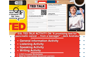 ESL TED Talk - A promising test for pancreatic cancer from a teenager