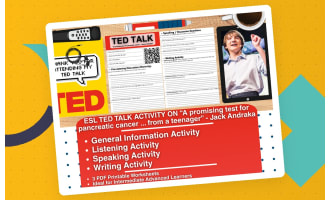 ESL TED Talk - A promising test for pancreatic cancer from a teenager