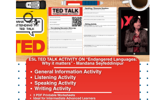 ESL TED Talk Activity - Endangered Languages: Why it Matters