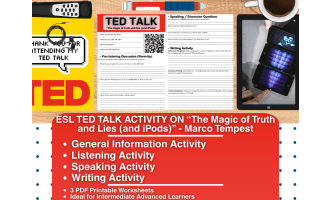 ESL TED Talk Activity - The Magic of Truth and Lies (and iPods)