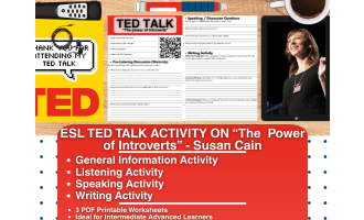 ESL TED Talk Activity - The Power of Introverts - Susan Cain