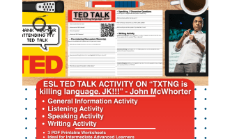 ESL TED Talk Activity - Txtng is killing language. JK!!!