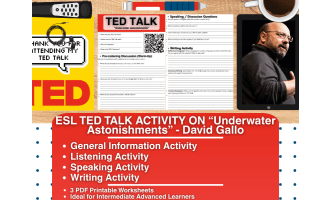 ESL TED Talk Activity - Underwater Astonishments - David Gallo