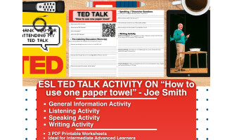 ESL TED Talk Activity Worksheet - How to use a paper towel - Joe Smith