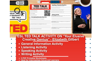 ESL TED Talk Activity - Your Elusive Creative Genius