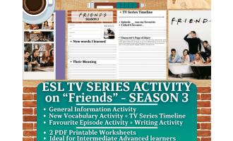 ESL TV Series Activity Worksheets - Friends - Season 3