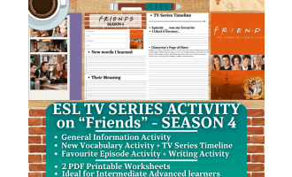 ESL TV Series Activity Worksheets - Friends - Season 4