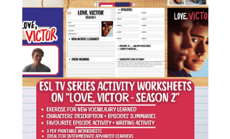 ESL TV Series Activity Worksheets - "Love, Victor" - Season 2