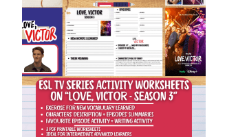 ESL TV Series Activity Worksheets - "Love, Victor" - Season 3