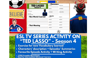 ESL TV Series Activity Worksheets on "Ted Lasso" - Season 4