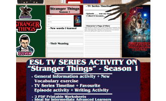 Stranger Things Season 1 – ESL TV Worksheets