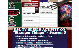 ESL TV Series Activity Worksheets - Stranger Things - Season 3