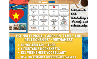ESL Vocabulary Flashcards - Family and Relationships - Vietnamese