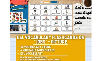 ESL Vocabulary Flashcards - Jobs - Pictures